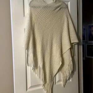 V- Neck Knit Poncho.